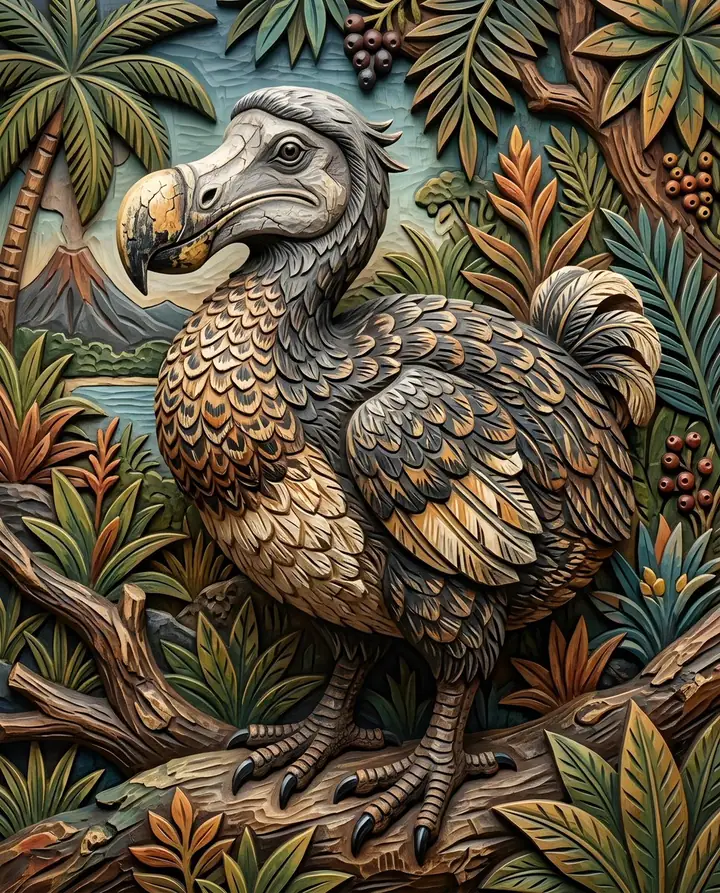 写实渡渡鸟插画 · Heather Green 的来源效果图