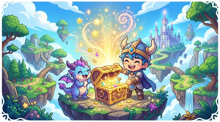 Q 版 RPG 游戏活动主视觉图 · AI Guide-Note - 実務で使えるAI活用メディア 的来源效果图